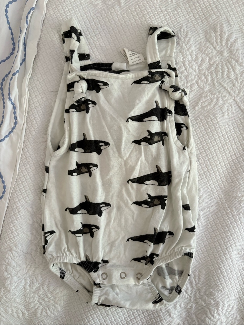 kate quinn White and Black Orca Print One-Piece Bodysuit